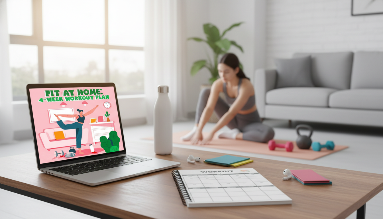 4-Week At-Home Workout Plan: Daily Workouts + Stretches