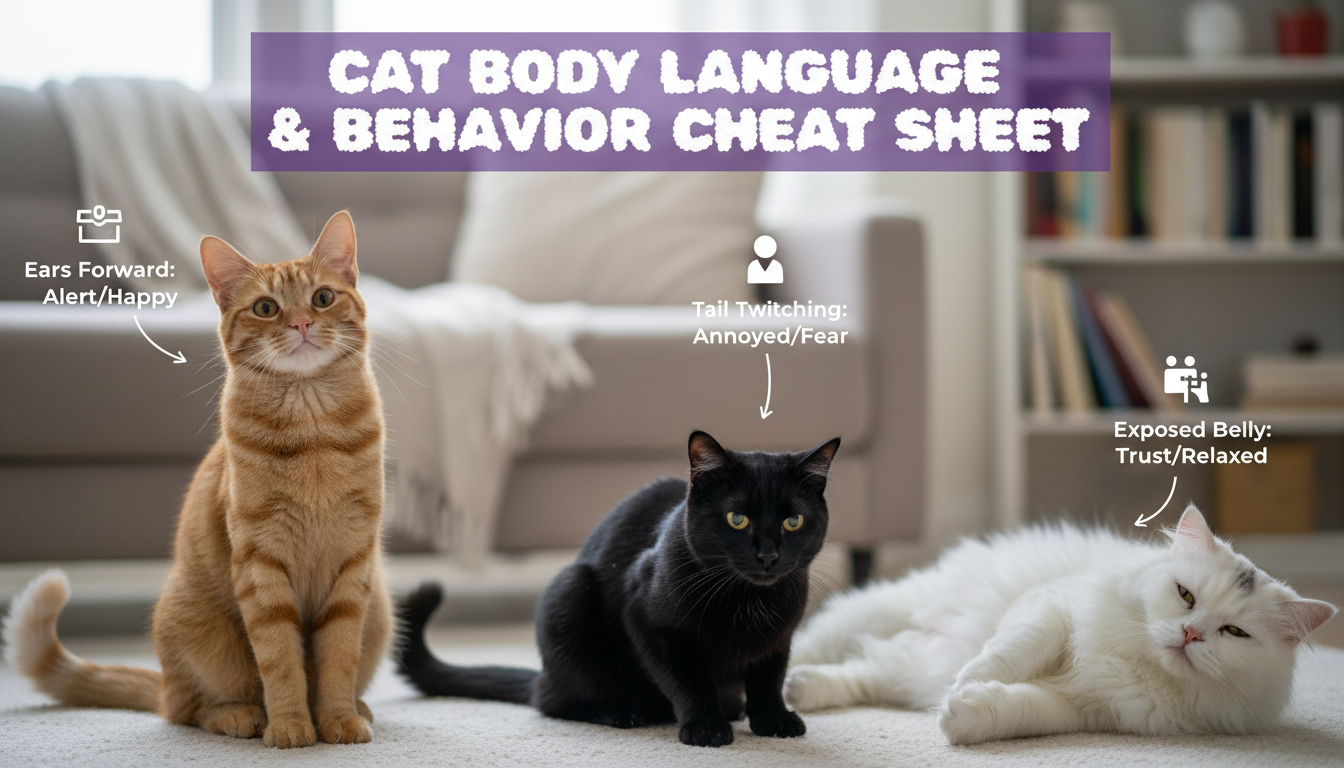 Cat Body Language: Printable Cheat Sheet for Signals