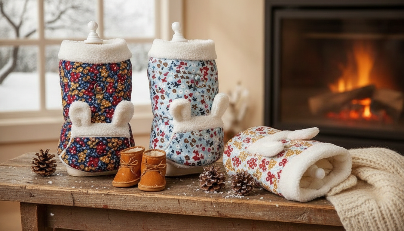 Rabbit & Floral Winter Down Dog Jacket: Fit & Warmth