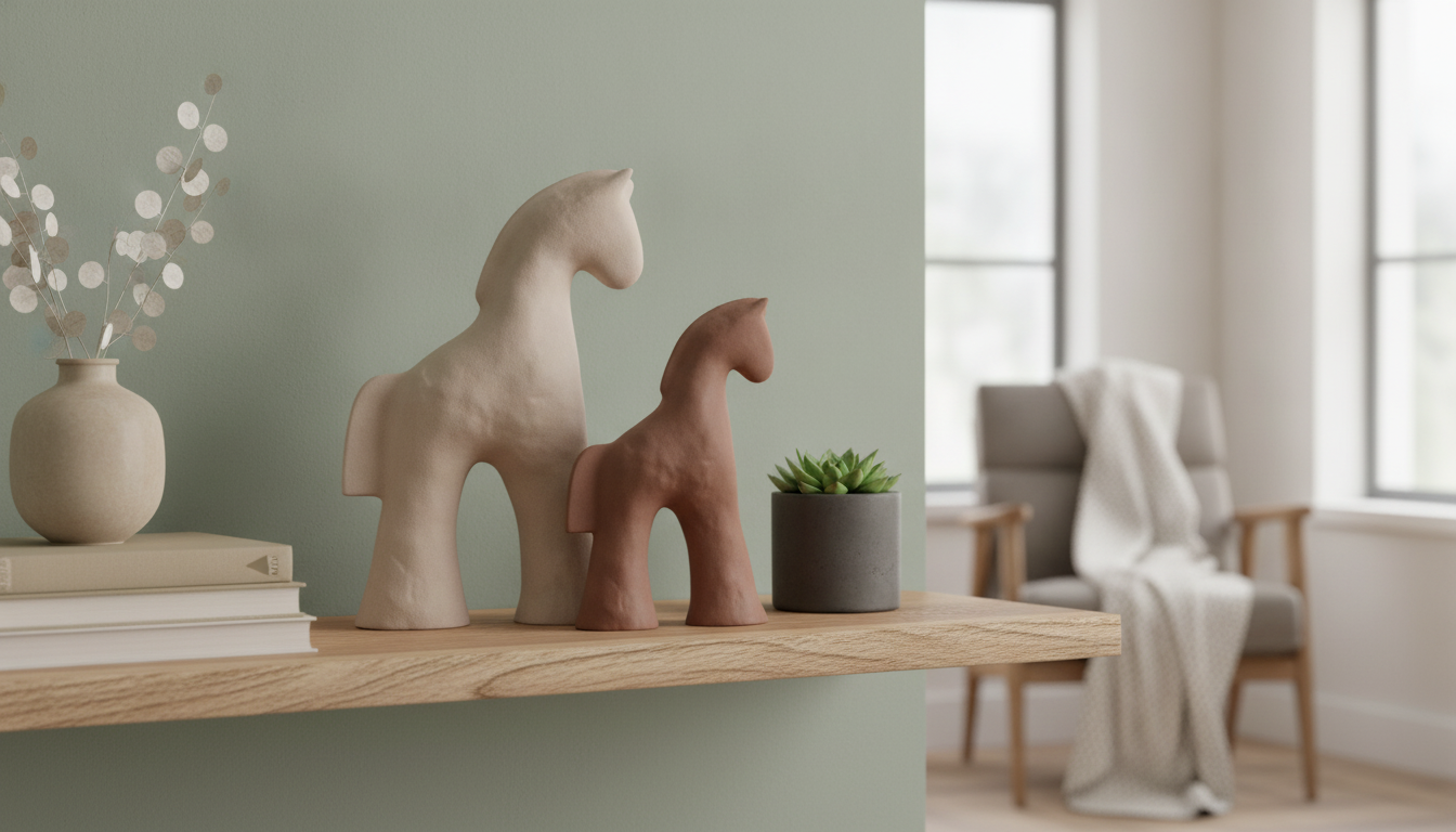Style a Modern Nordic Ceramic Horse for Calm Shelves
